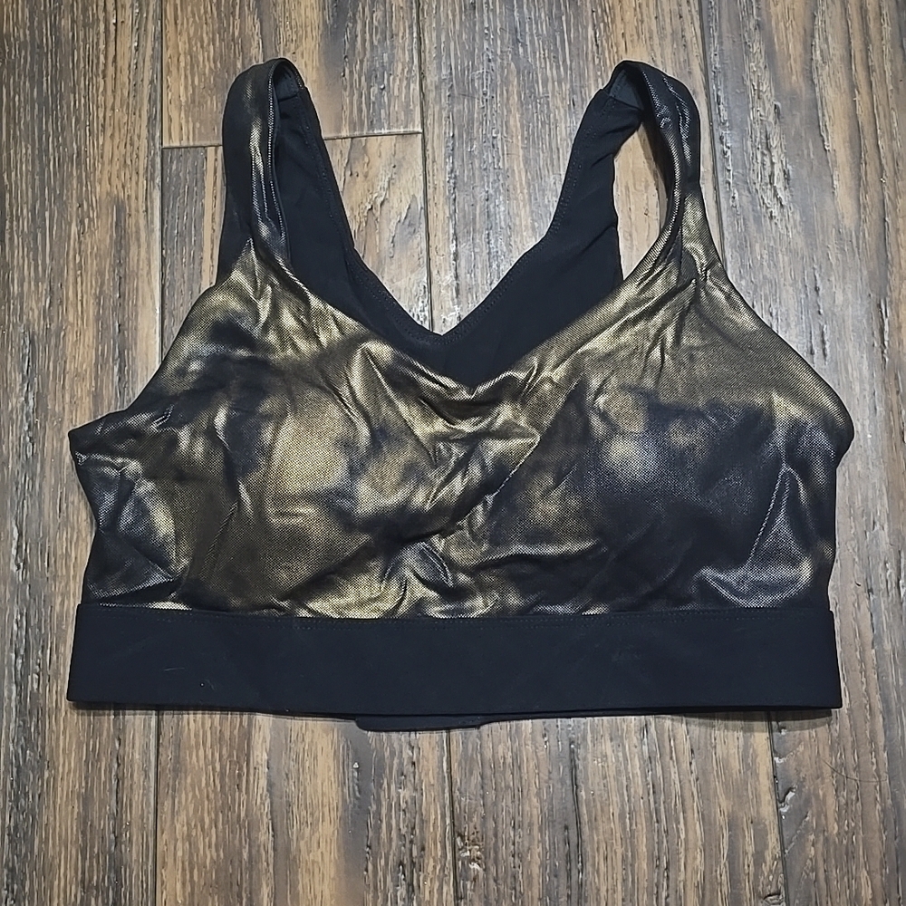 ZYIA Black and Gold Sports Bra